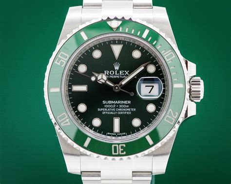 rolex submariner black face green dial